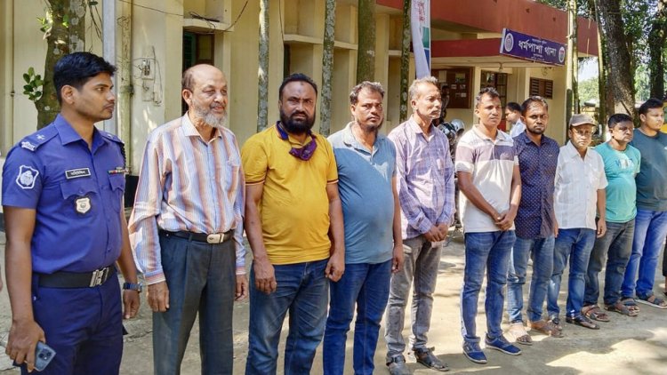 ধর্মপাশা উপজেলা বিএনপির সভাপতিসহ আটক ৯  