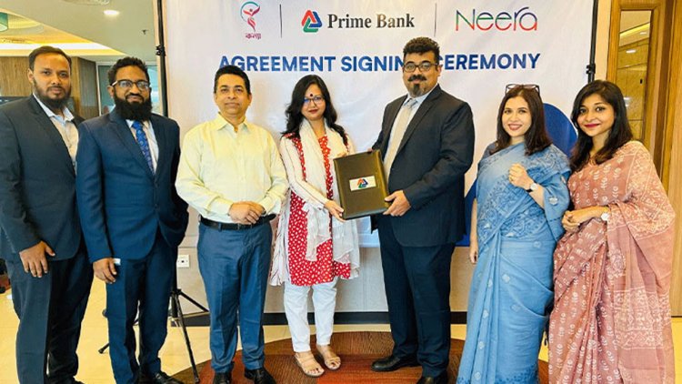 প্রাইম ব্যাংকের নীরা এবং কন্যা ওয়েলবিংয়ের মধ্যে চুক্তি