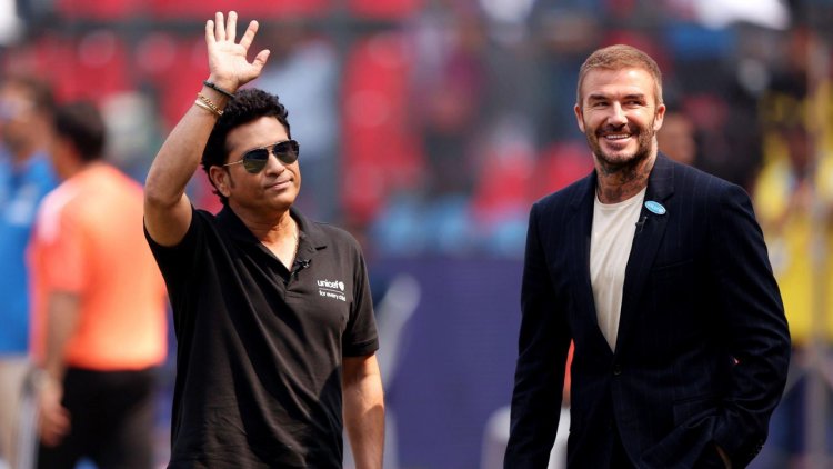 সেমিফাইনাল দেখতে গ্যালারিতে বেকহ্যাম, খেললেন ক্রিকেটও