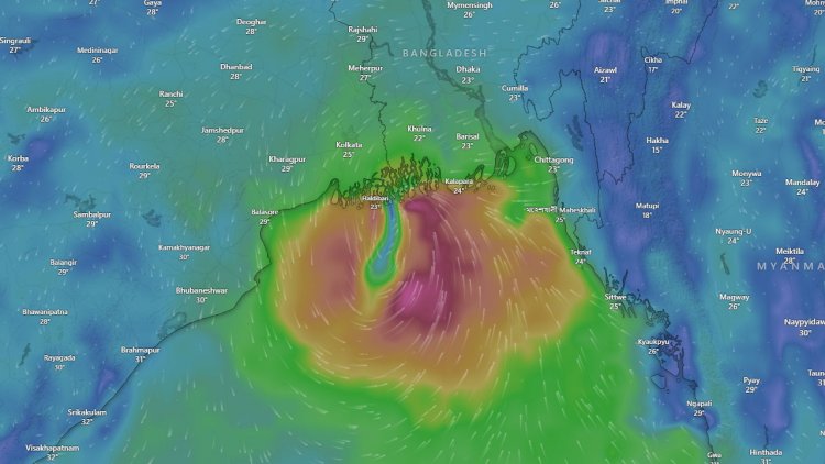 আরও এগিয়েছে মিধিলি, পায়রা-মোংলায় ৭ নম্বর বিপদ সংকেত
