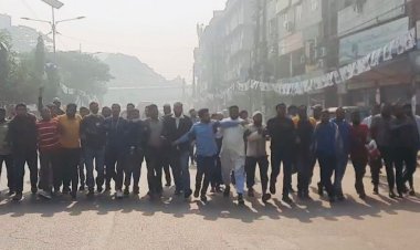 হরতালের সমর্থনে ঢাকা মহানগর দক্ষিণ স্বেচ্ছাসেবক দলের বিভিন্ন স্থানে মিছিল