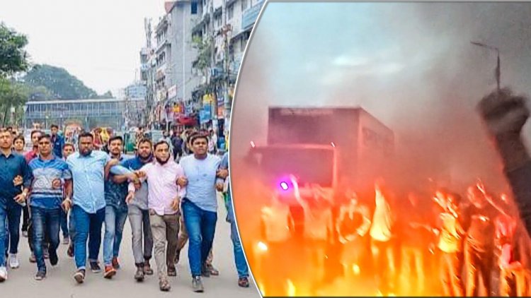 অবরোধ সফল করতে রাজধানীতে বিএনপি ও সহযোগী সংগঠনের মিছিল