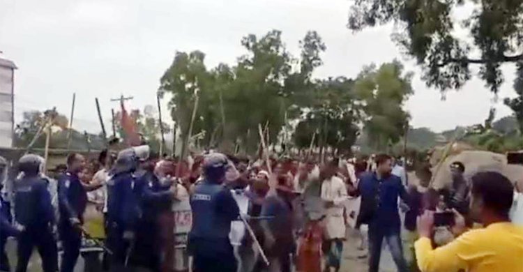 নান্দাইলে বিএনপি-পুলিশ সংঘর্ষ, গুলি, আহত ৩৫