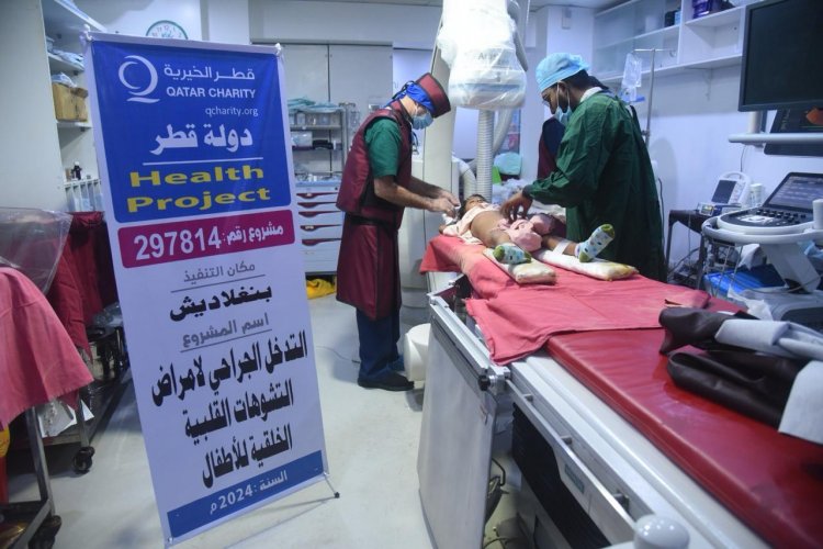 জন্মগত হৃদরোগে আক্রান্ত শিশুদের বিনামূল্যে চিকিৎসা দিচ্ছে কাতার চ্যারিটি 