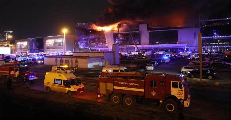  মস্কোর কনসার্টে ভয়াবহ হামলায় নিহত ৯৩