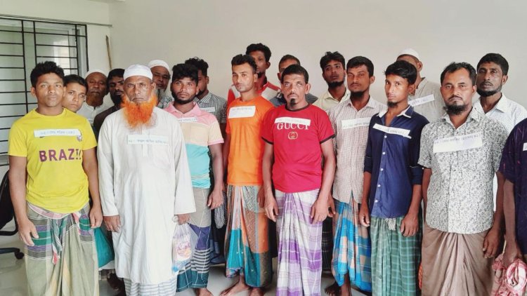 লক্ষ্মীপুরে অবৈধ জালসহ আটক ২১ জেলে কারাগারে 