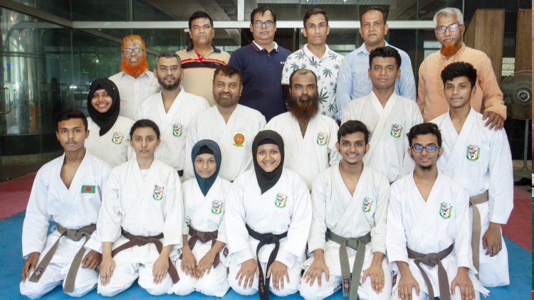 কারাতে ব্ল্যাক বেল্ট ও ড্যান পরীক্ষায় ১২ বিজয়ী