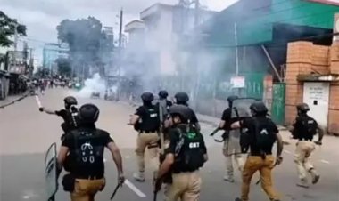 সিলেটের মাঠে বিএনপি, ছাত্রদলের সঙ্গে পুলিশের সংঘর্ষ, টিয়ারশেল, গুলি