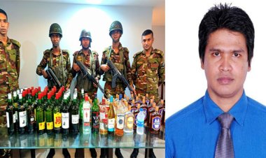 সেনাবাহিনীর হাতে বিপুল পরিমাণ মদসহ আ.লীগ নেতা আটক