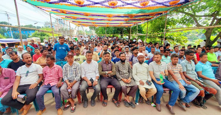  শেখ হাসিনার বিচার দাবিতে কিশোরগঞ্জে বিএনপির বিক্ষোভ