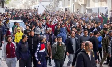 গাজার রাজপথে শতশত ফিলিস্তিনির বিক্ষোভ