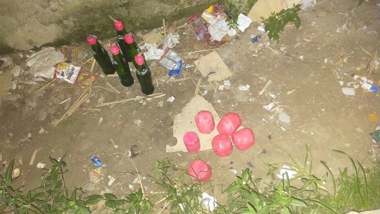 বিষ্ফোরণে আহত হয়ে পালালো যুবক, পেট্রোল বোমা-ককটেল জব্দ