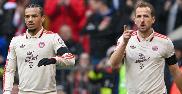  হ্যারি কেইনদের গোলে শীর্ষস্থান নিরঙ্কুশ বায়ার্নের