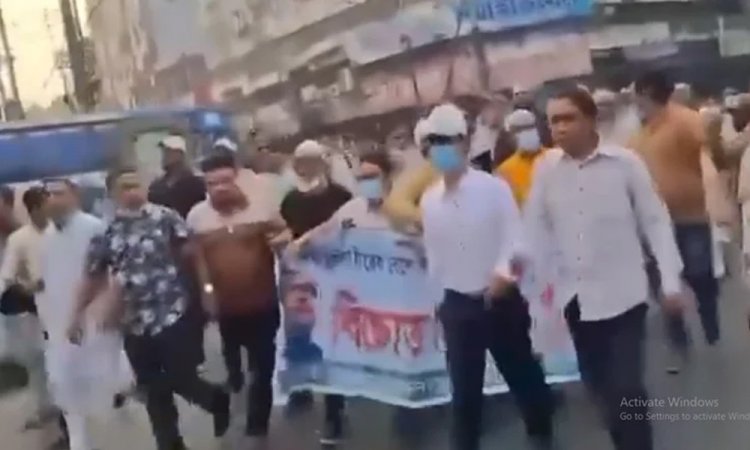 রাজধানীতে আওয়ামী লীগের ঝটিকা মিছিল