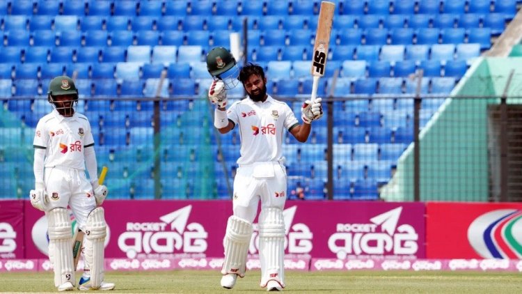 সাদমানের সেঞ্চুরির পর লিড নিয়ে শেষ বিকেলে ছন্দপতন বাংলাদেশের