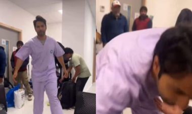 শুটিং ফ্লোরে মুখ থুবড়ে পড়লেন বরুণ ধাওয়ান