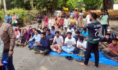  তৃতীয় দিনের মতো কাকরাইলে চলছে জবির আন্দোলন