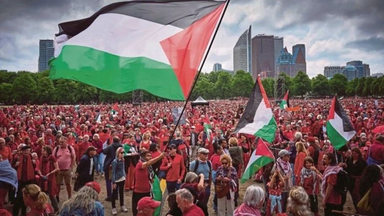 ইসরায়েলের বিরুদ্ধে নেদারল্যান্ডসে লাখো মানুষের বিক্ষোভ